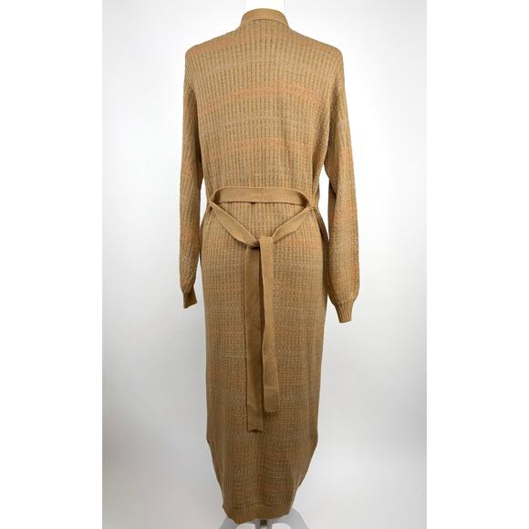 L Space Encinitas Longline Knit Cardigan Size XS Small Tan Beachy Casual Boho - Picture 7 of 15